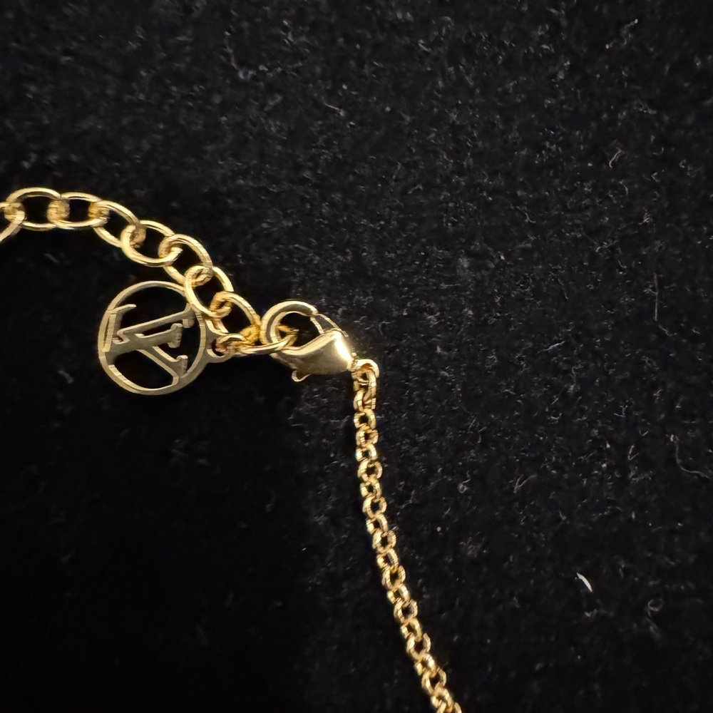 Louis Vuitton Gold Crystal Logo Bracelet M00758 - Picture 3 of 4